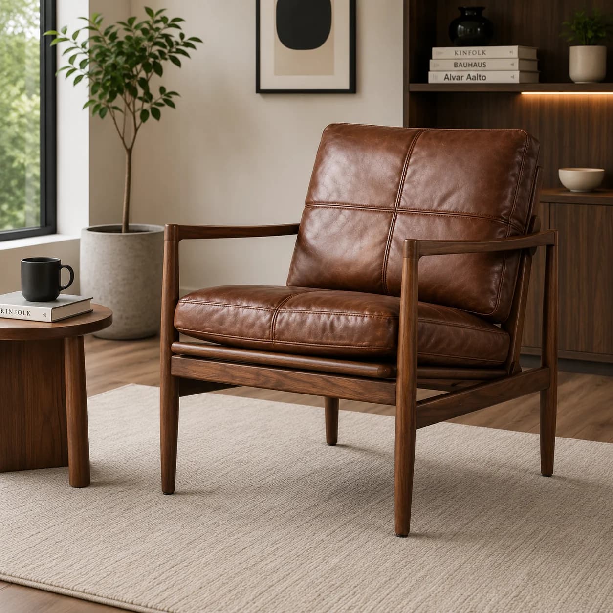 Cognac Leather Chair